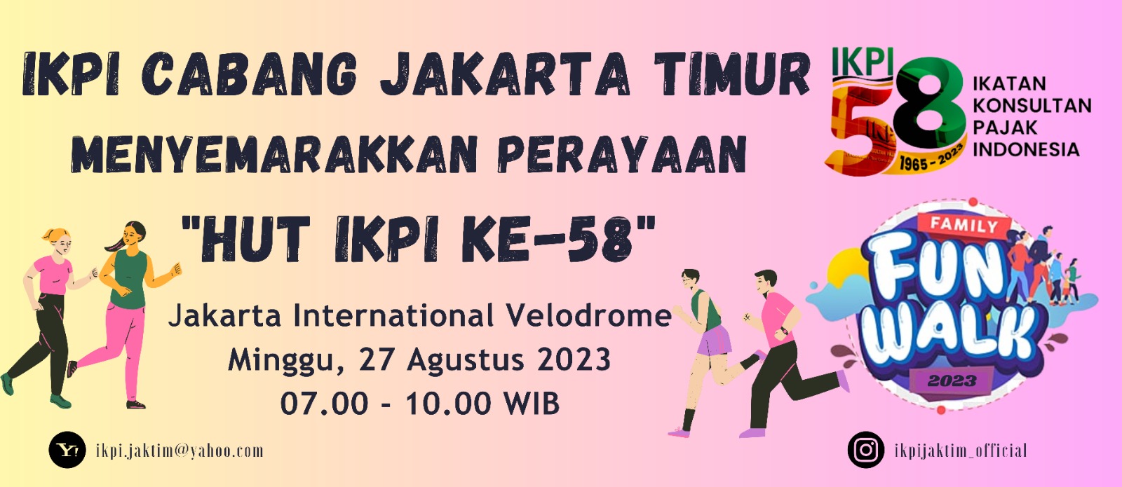 Perayaan HUT ke-58, IKPI Jakarta Timur Ramaikan Velodrome Rawamangun dengan Fun Walk dan Goyang Maumere