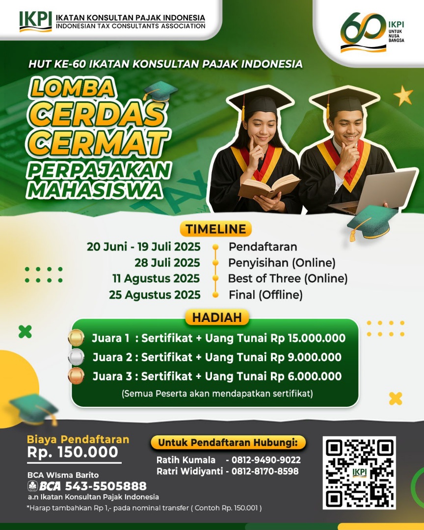 HUT ke-60: IKPI Gelar Lomba Cerdas Cermat Perpajakan Mahasiswa Berhadiah Puluhan Juta Rupiah