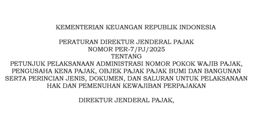 PER-7/PJ/2025 Tegaskan Kriteria Wajib Pajak Nonaktif, Ini Daftarnya!