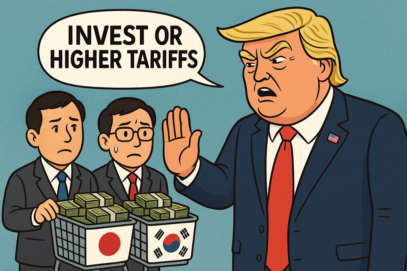 Investasi atau Tarif Tinggi? Jepang–Korsel Didesak Trump Bayar Rp15.003 Triliun