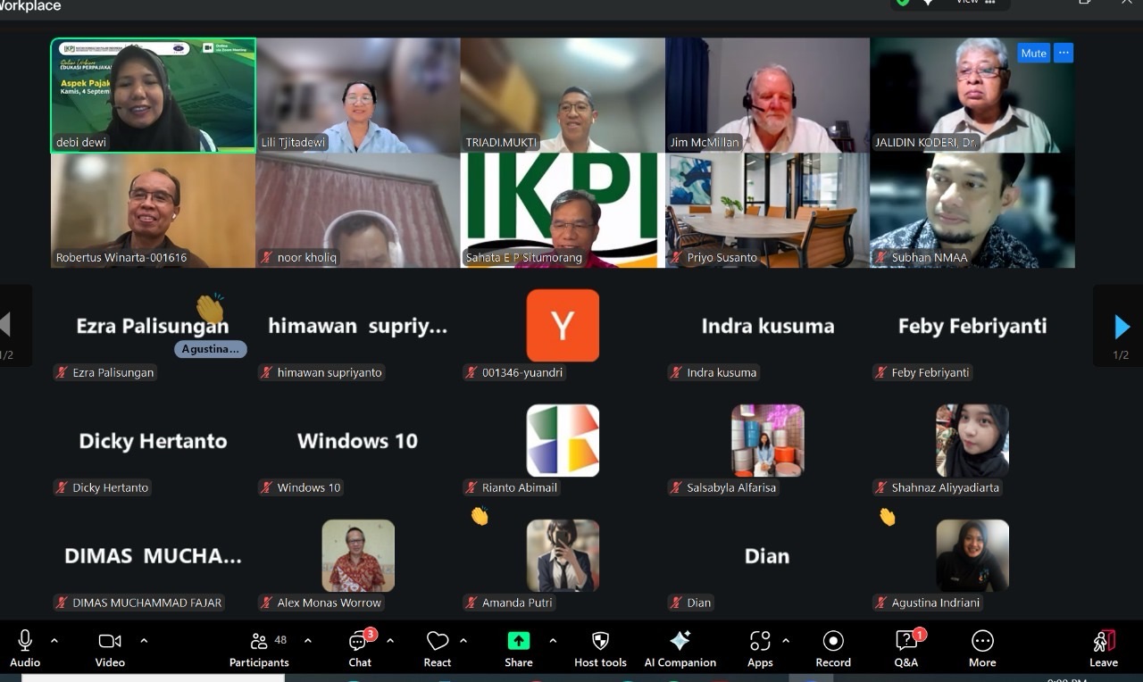 English Club IKPI Jaksel Hadirkan Dr. Jim McMillan: Bedah Perbandingan Sistem Pajak Indonesia dan Australia