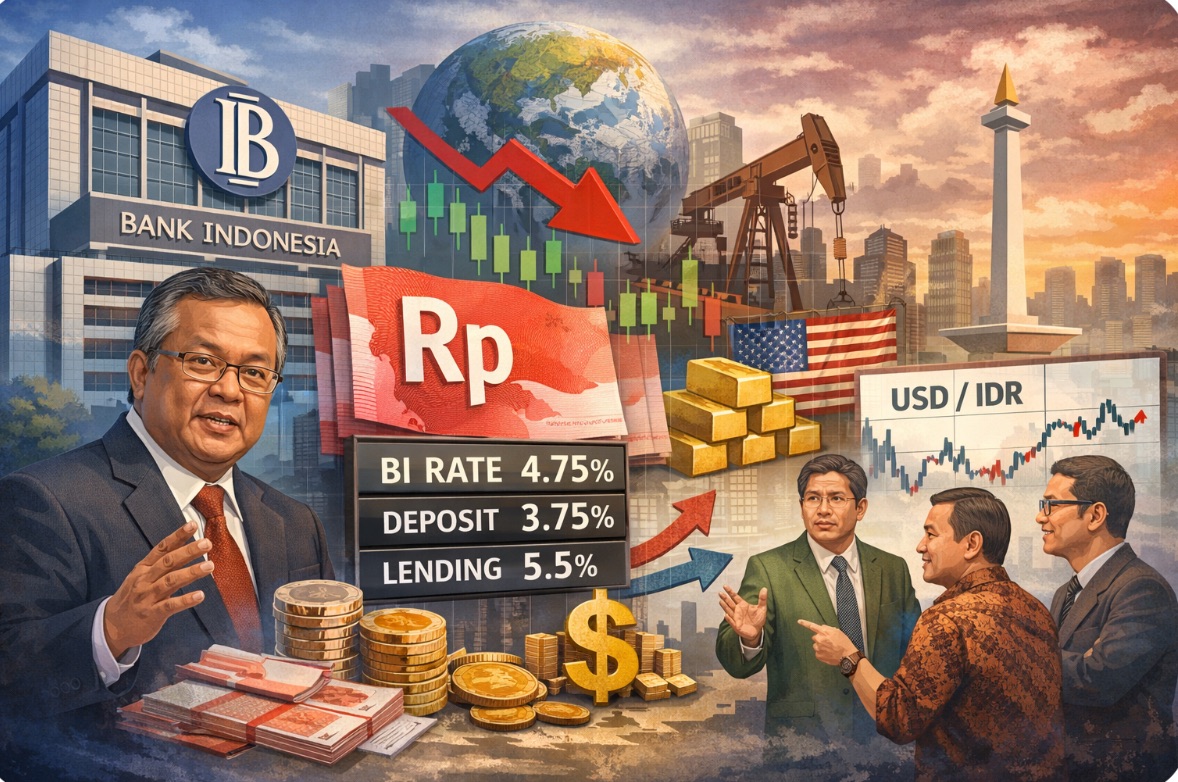 BI Tahan Suku Bunga, Stabilitas Rupiah Jadi Prioritas di Tengah Tekanan Global dan Risiko Fiskal