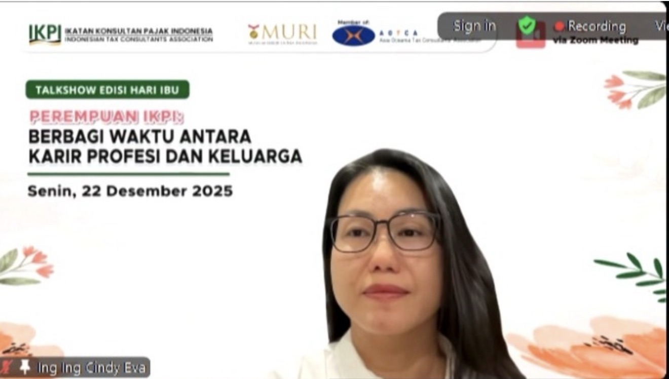 Talkshow Hari Ibu IKPI, Ing Ing Cindy Eva: Profesi Konsultan Pajak Ditempa dari Ketekunan dan Kemauan Belajar