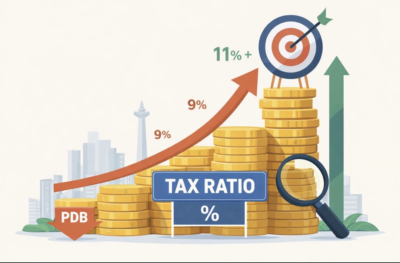 Pemerintah Target Lonjakan Tax Ratio 11–12% pada 2026