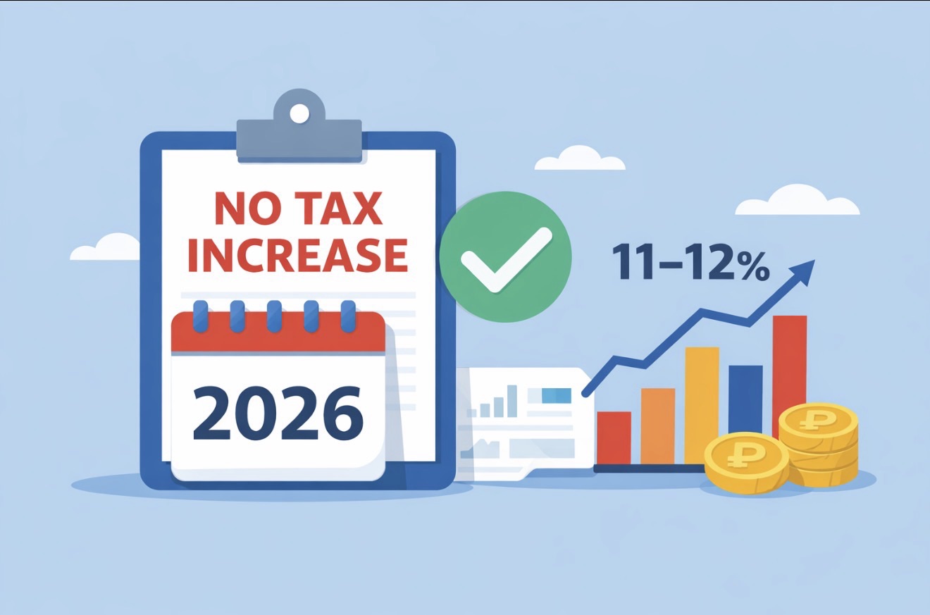 Pemerintah Pastikan Tak Ada Kenaikan Tarif Pajak di 2026, Target Tax Ratio Tetap 11–12%