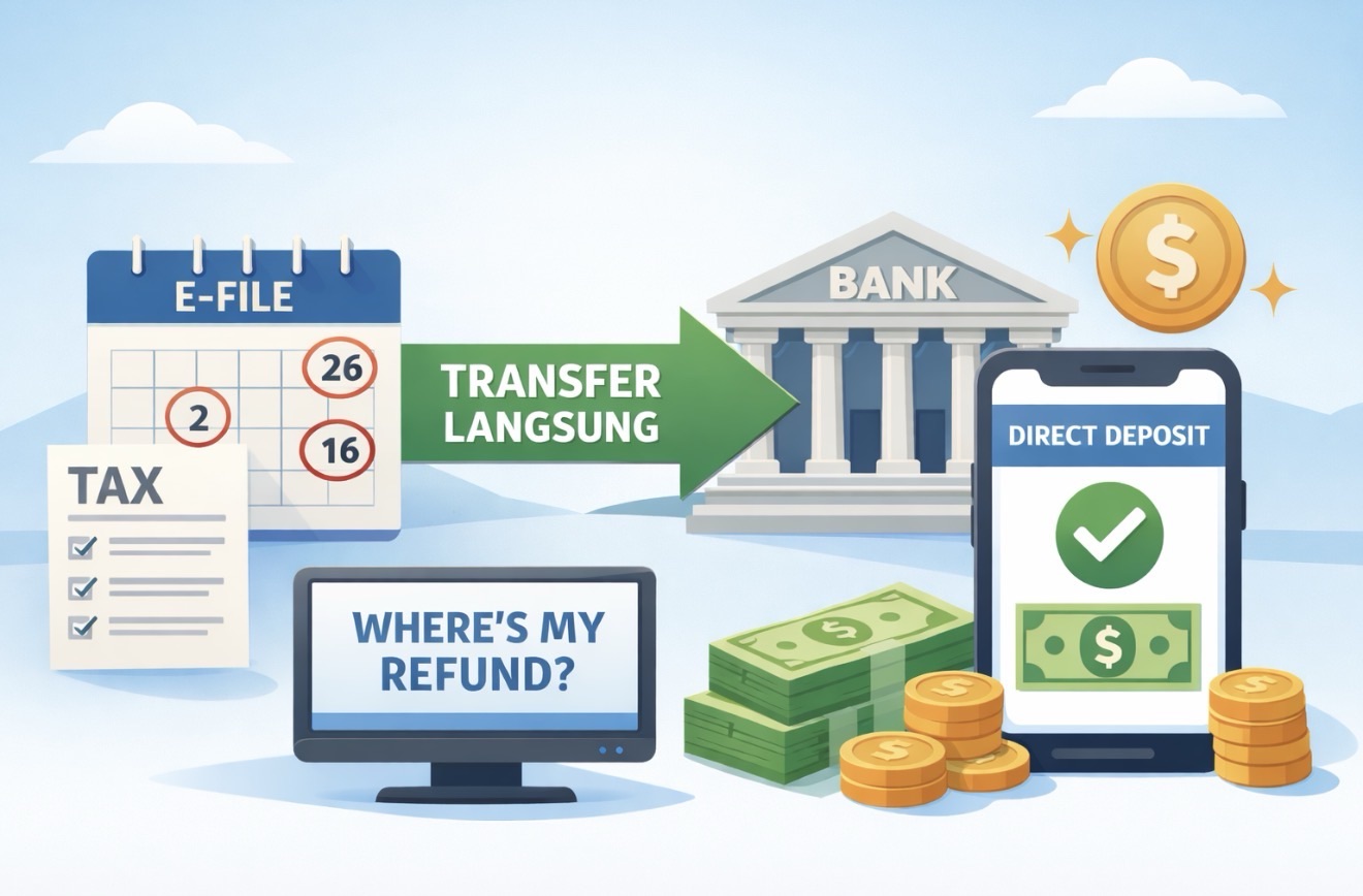 IRS Pastikan Pengembalian Pajak 2026 Cair Lebih Cepat, Refund Kini Wajib Lewat Transfer Langsung