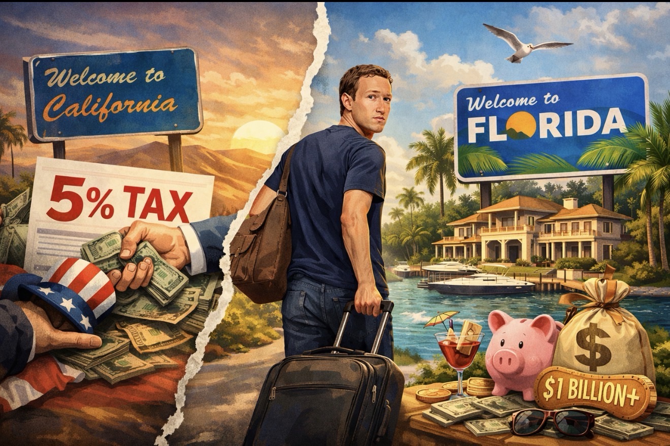 Isu Pajak Miliarder 5%, Zuckerberg Dikabarkan Hijrah ke Florida