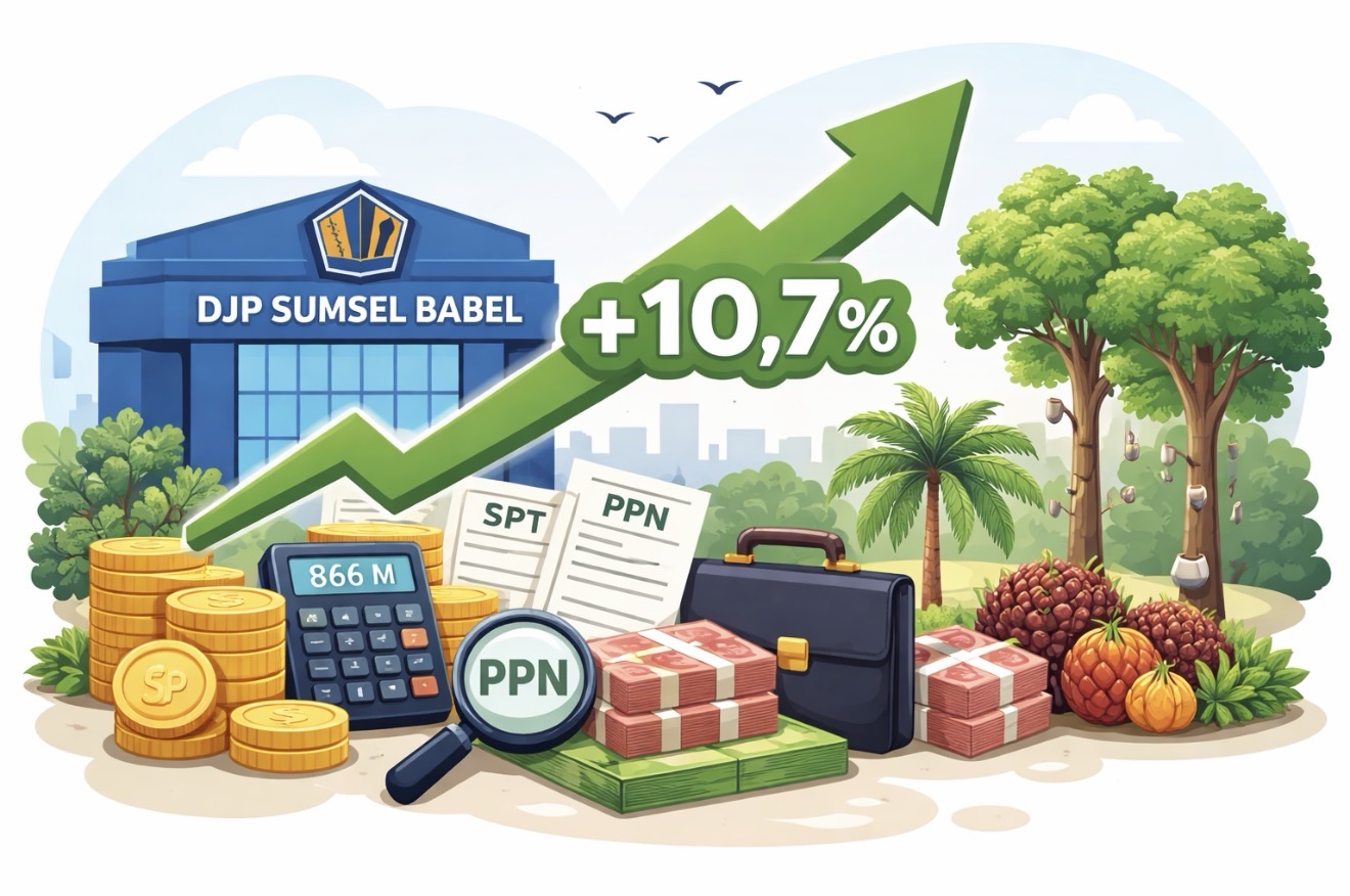 DJP Sumatera Selatan dan Bangka Belitung Catat Penerimaan Pajak Sumsel Tumbuh 10,7 Persen
