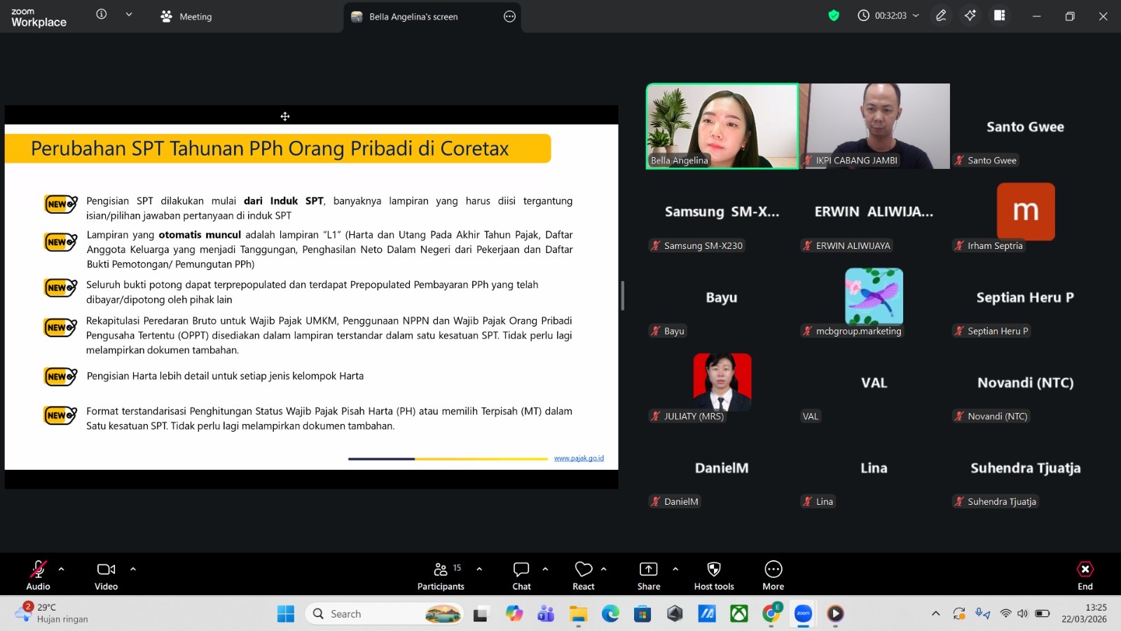 Siap Hadapi Coretax, IKPI Jambi Gelar Bimtek Daring Gratis Pelaporan SPT Tahunan 2025