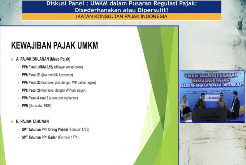 Regulasi Pajak Disebut Beri Ruang Tumbuh Pelaku UMKM