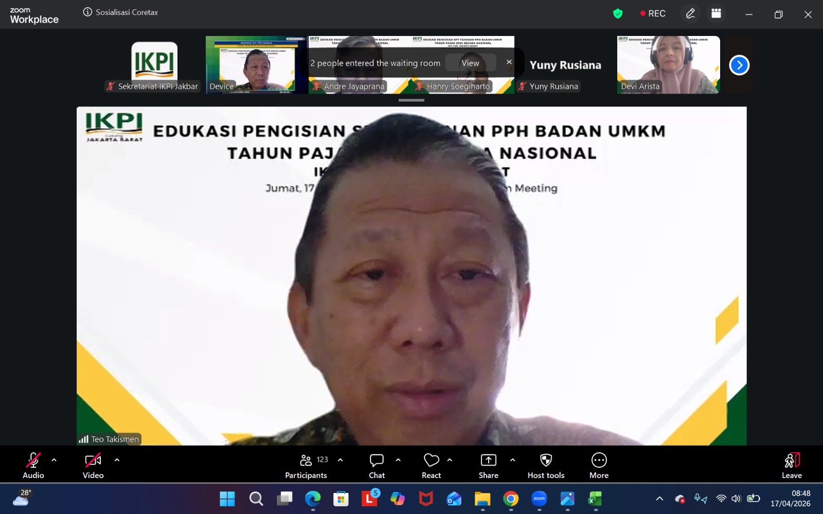 Ratusan Peserta Ikuti Edukasi SPT Tahunan Badan, IKPI Jakbar Dorong Kepatuhan Pajak