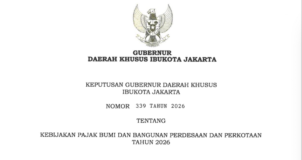 Pemprov DKI Pangkas Beban Pajak Properti Warga pada 2026