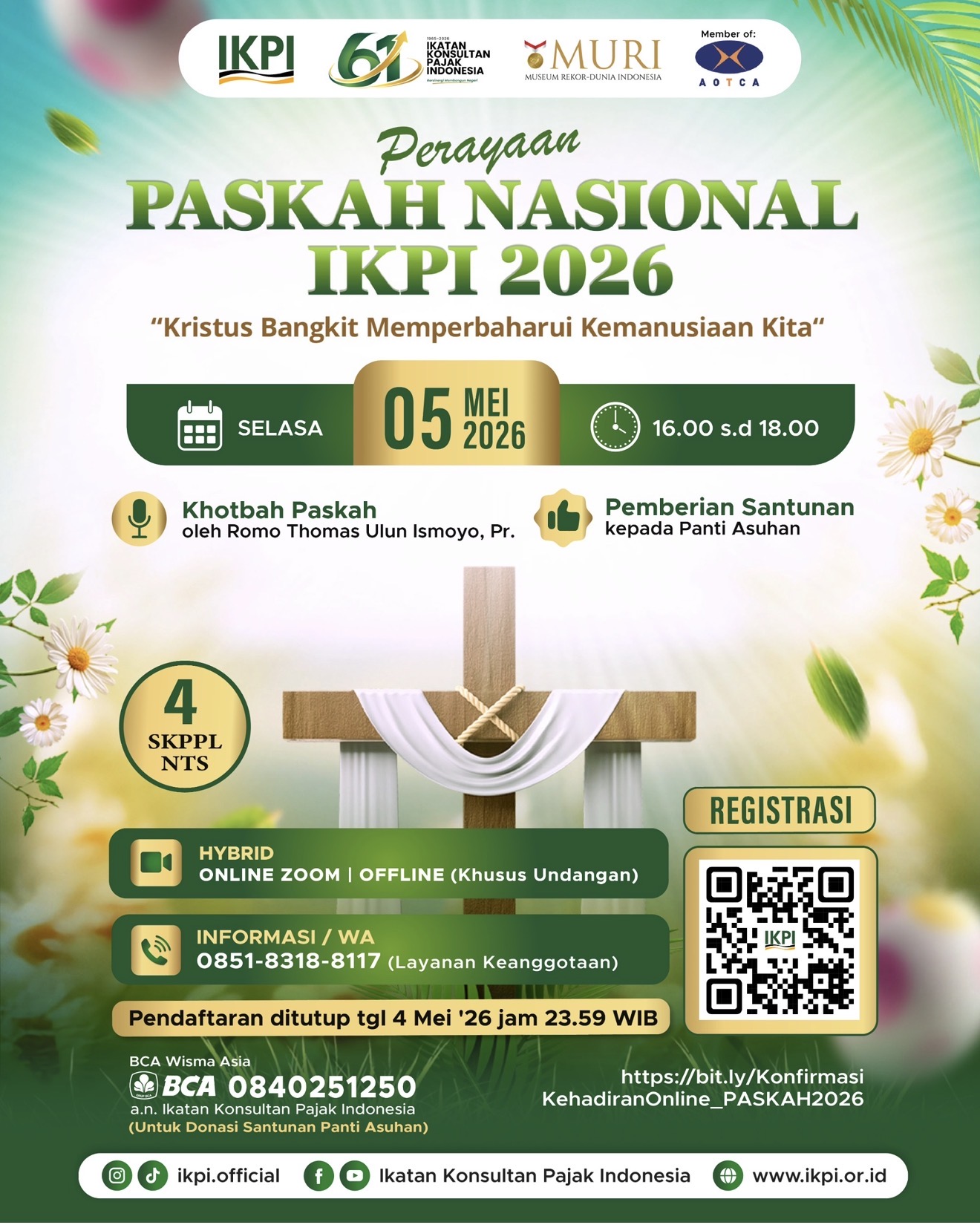 Lima Hari Jelang Paskah 2026, IKPI Siapkan Perayaan Penuh Makna Bersama Anak Yatim Piatu