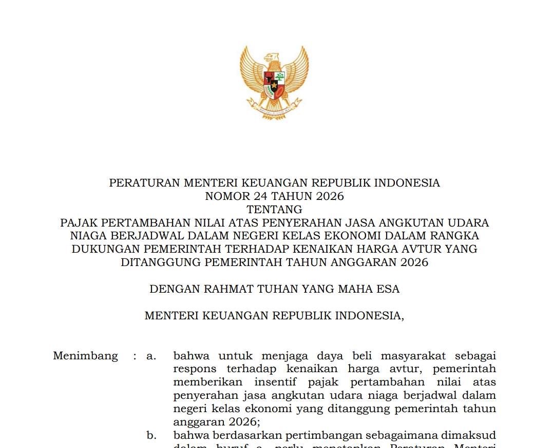 Pemerintah Tanggung PPN Tiket Pesawat Ekonomi Domestik untuk Redam Dampak Kenaikan Avtur
