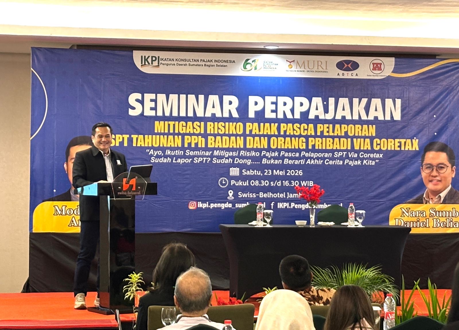Hadiri Seminar Pajak Pengda Sumbagsel, Ketum IKPI Soroti Tantangan SPT di Era CoreTax