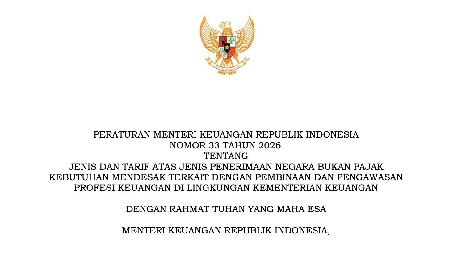 Pemerintah Tetapkan Tarif Baru PNBP Profesi Akuntan, Ini Rinciannya