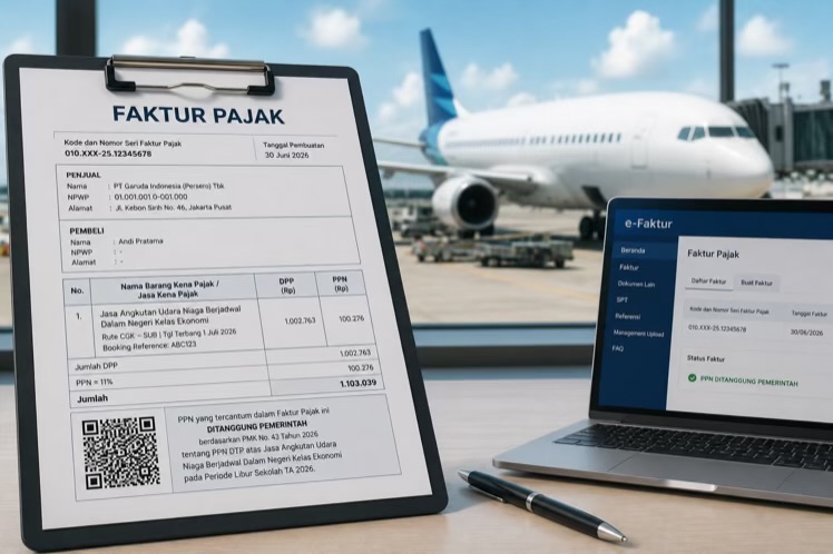 Meski PPN Tiket Ditanggung Pemerintah, Maskapai Tetap Wajib Terbitkan Faktur Pajak