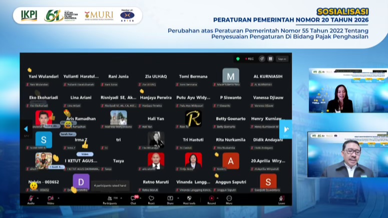 Webinar Sosialisasi PP 20/2026 IKPI Diikuti Lebih dari 1.000 Peserta