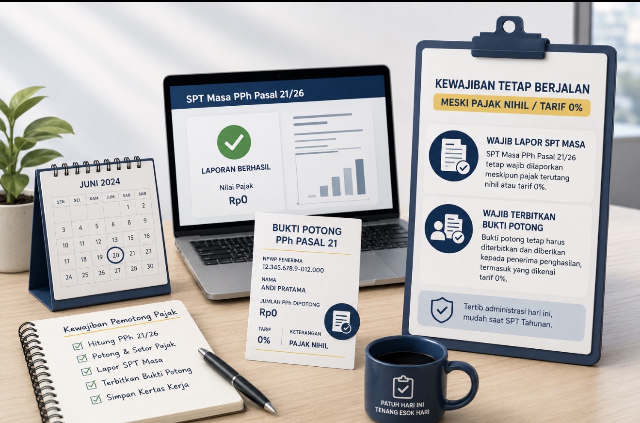 Pajak Nihil Tetap Wajib Lapor dan Terbitkan Bukti Potong