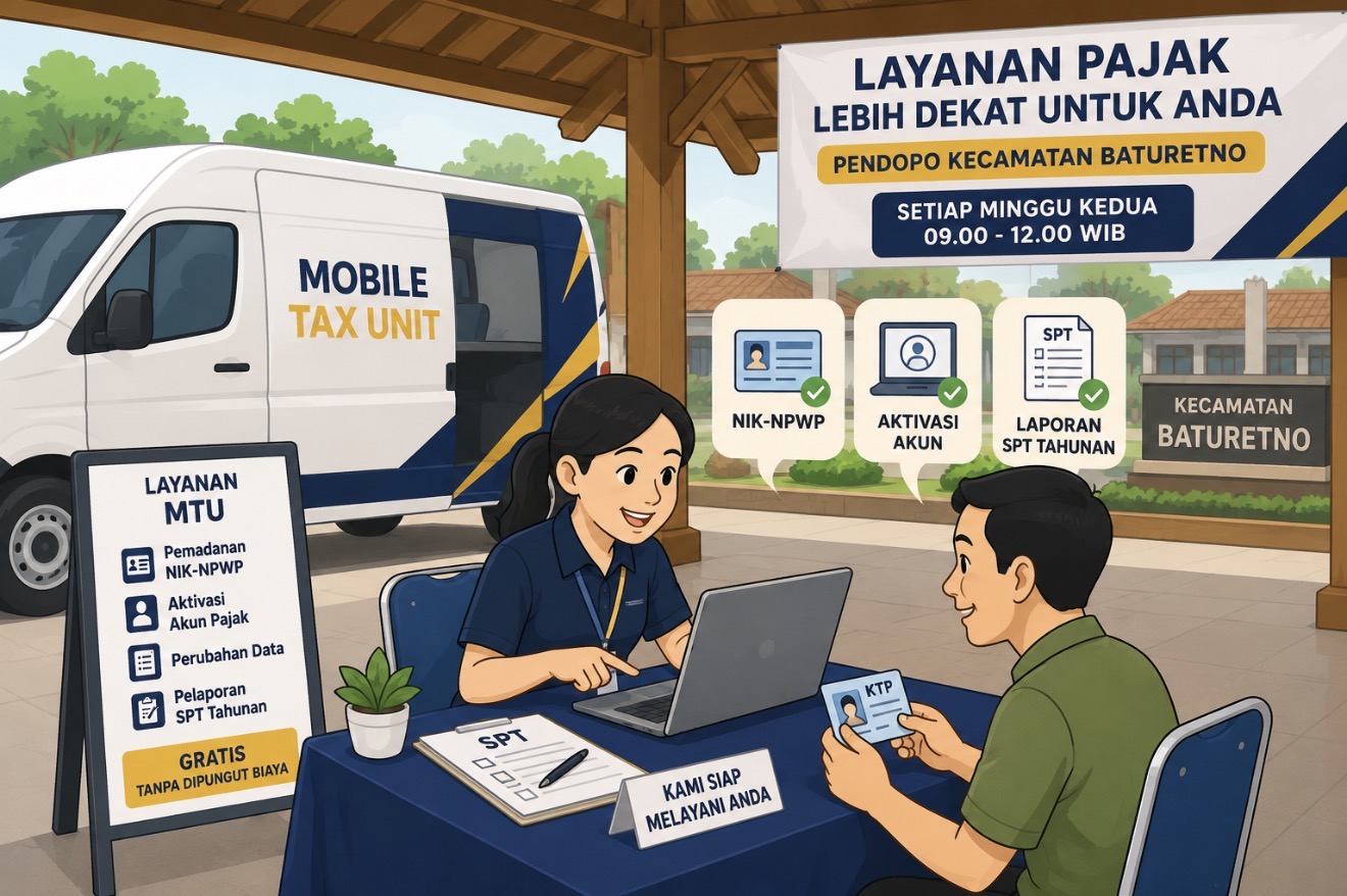 Wajib Pajak Baturetno Kini Bisa Urus NIK-NPWP dan SPT Tanpa Datang ke Kantor Pajak