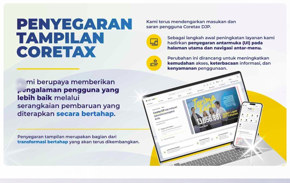 Usai Downtime, Tampilan Baru Coretax Tuai Apresiasi dari Wajib Pajak