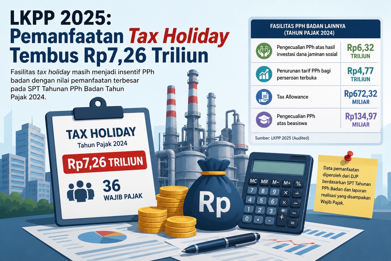 BPK Catat Hanya 36 Wajib Pajak Nikmati Tax Holiday Rp 7,26 Triliun