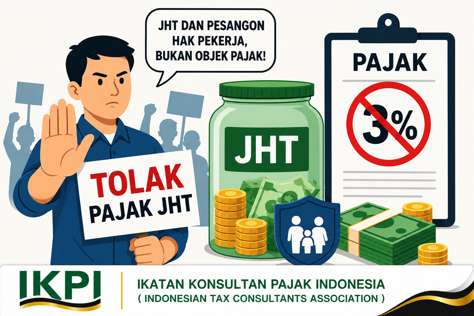 Buruh Tolak Pajak JHT, Minta Pemerintah Tetapkan Tarif Nol Persen