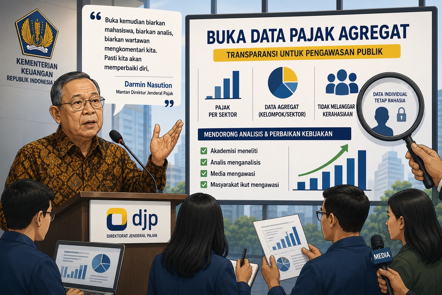 Darmin Dorong DJP Berani Buka Data Pajak, Kritik Publik Justru Menyehatkan