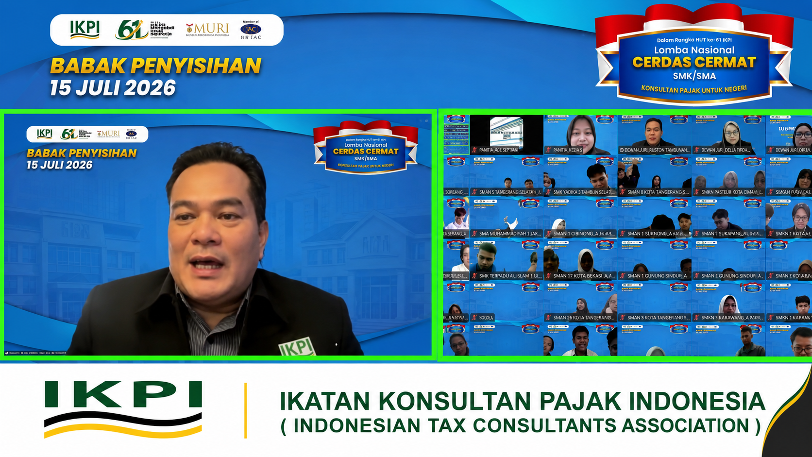 Sebanyak 190 Tim Ikuti Penyisihan LCC SMA/SMK IKPI, Vaudy Starworld Tekankan Pajak Wujud Gotong Royong Anak Bangsa