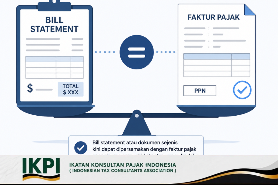 Bill Statement Kini Bisa Dipersamakan dengan Faktur Pajak