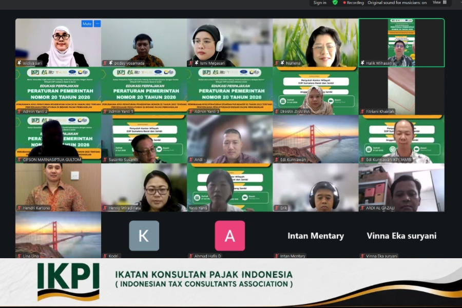 IKPI Cabang Jambi Gelar Webinar Perpajakan, 94 Peserta Antusias Ikuti Edukasi Bersama DJP