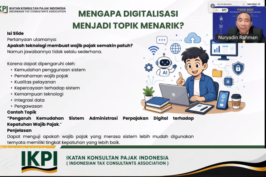 Waketum IKPI Sebut Digitalisasi Pajak Belum Tentu Tingkatkan Kepatuhan